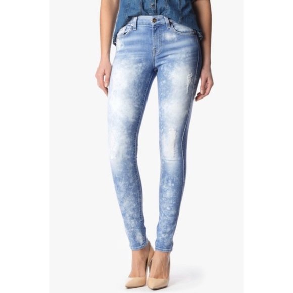 7 For All Mankind Denim - 7 FOR ALL MANKIND The Skinny Bleached Jeans, 27